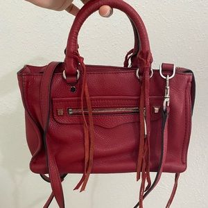 Red mini Rebecca Minkoff crossbody bag